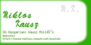 miklos kausz business card